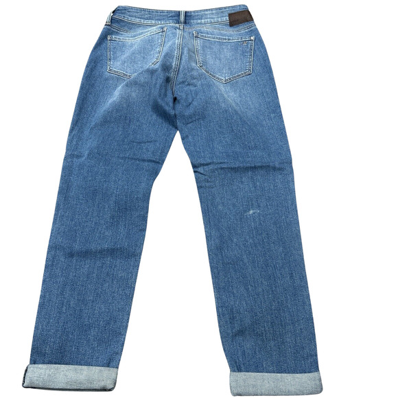 Mavi Womens Size 27 Ada Mid Rise Blue Denim Boyfriend Jeans Star Pattern NWT - Picture 2 of 10